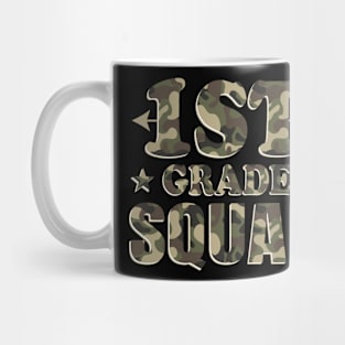 1st Grade Squad Teacher Student Camo Back To School Mug